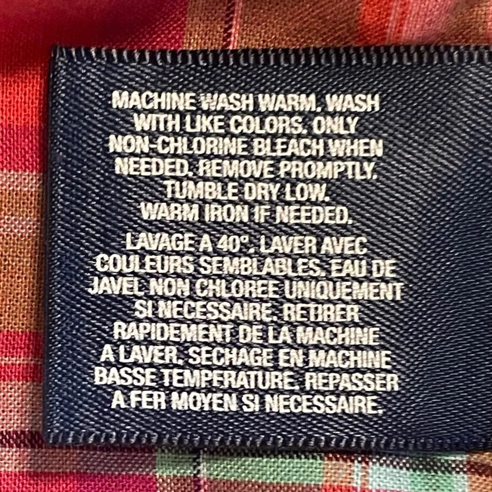 Ralph Lauren Boys Size 5 Madras Plaid Shirt Cotton Button Down Pony Preppy